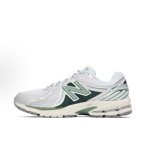 New Balance 860 v2 Millennial style Spring and Summer Comfortable, versatile, breathable, lightweight, wrapping, low-top running shoes for men and women, black and silver, D-width