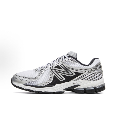 New Balance 860 v2 Millennial style Spring and Summer Comfortable, versatile, breathable, lightweight, wrapping, low-top running shoes for men and women, black and silver, D-width
