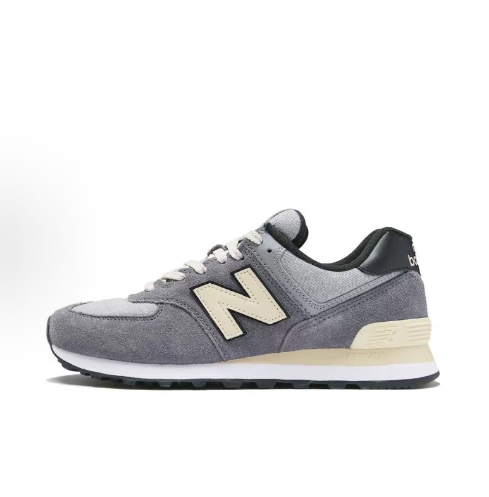 New Balance NB 574 Classic Retro versatile couple fabric shock-absorbing, wear-resistant, breathable low-top running shoes for men and women in blue and white