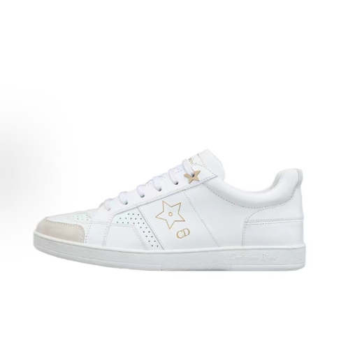 DIOR Star thick-soled shoes CD logo Low-top lace-up low-top fashion board shoes for women in white