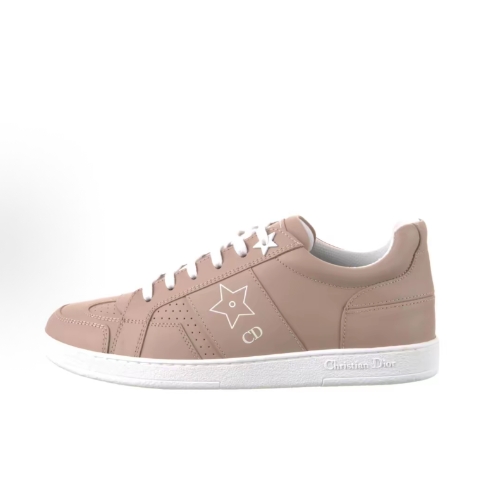 DIOR Star thick-soled shoes CD logo Low-top lace-up low-top fashion board shoes for women in white