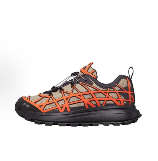 DIOR B31 Low-top sporty casual shoes with Wicker pattern, men and women beige color