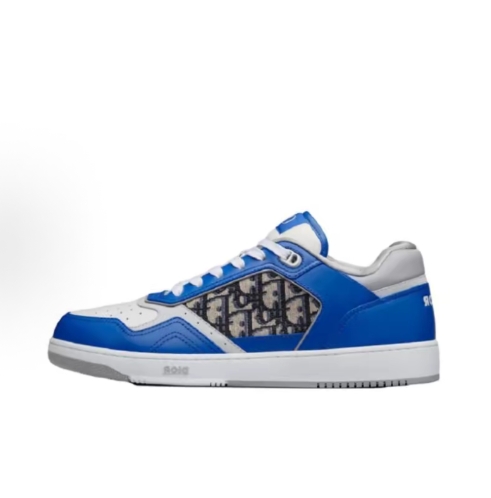 DIOR B27 Low 'Dior Oblique Galaxy cowhide fabric logo print low-top sneakers in grey and white for both men and women