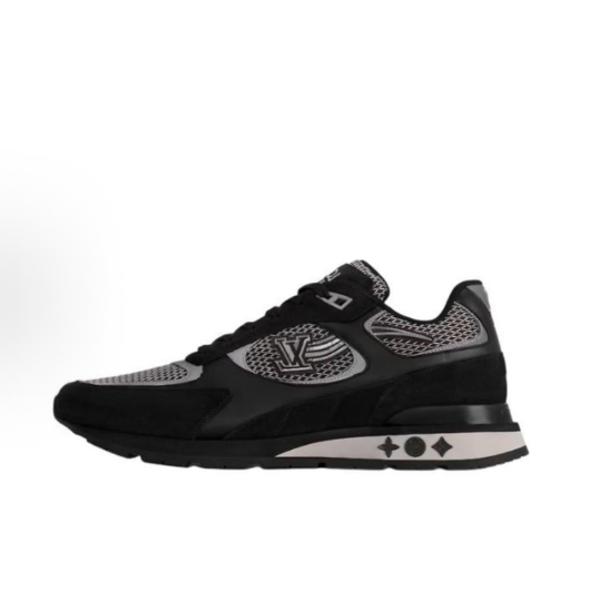 LOUIS VUITTON Run Away Monogram denim Lace-up Low-top sporty casual shoes for men and women, blue