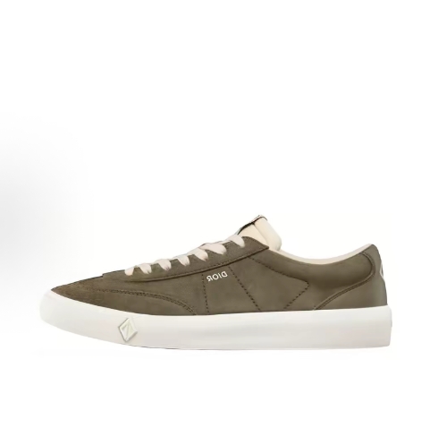 DIOR B101 canvas Leather logo Low-top Lace-up Low-top fashion sneakers for men and women in grey