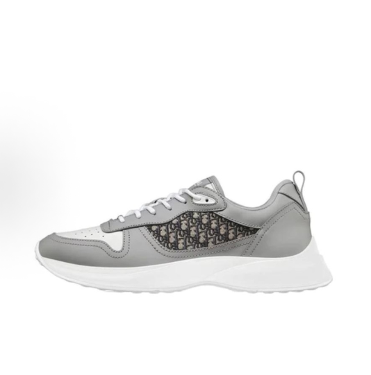 DIOR B25 Runner Fabric Lace-up Anti-slip Low-top Casual Shoes for Men and women, Grey
