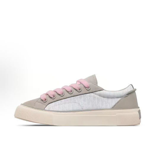 DIOR B33 thick-soled round-toe lace-up low-top fashion sneakers for men and women in blue and white