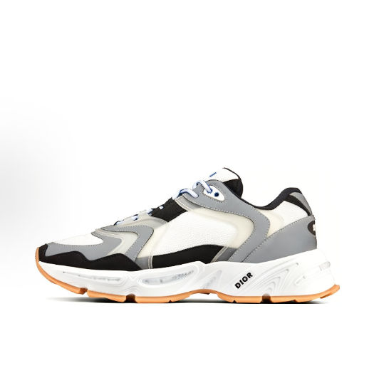 DIOR CD1 low-top sportswear casual shoes for men and wpmen in grey and white
