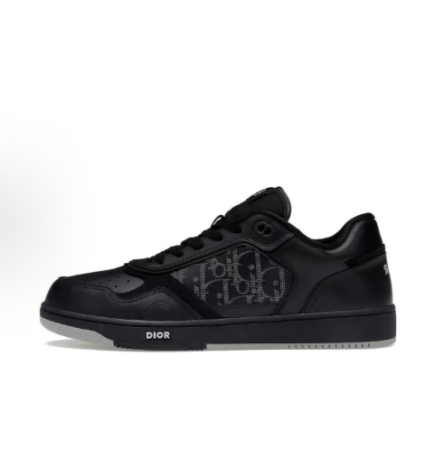 DIOR B27 Low 'Dior Oblique Galaxy cowhide fabric logo print low-top sneakers in grey and white for both men and women