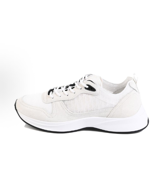 DIOR B25 Runner Fabric Lace-up Anti-slip Low-top Casual Shoes for Men and women, Grey