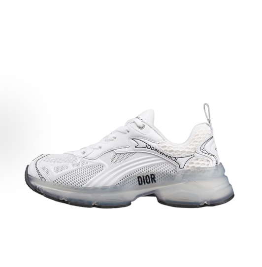 DIOR Vibe Checkered mesh fabric tie anti-slip, wear-resistant, lightweight, low-top casual shoes for women, white