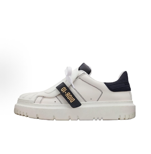 DIOR Dior-ID shell shoes, cowhide early spring logo, low-top fashion board shoes for women, milk tea color