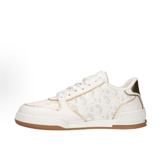 DIOR One white sneakers leather cutout low-top, low-top fashion sneakers for women in white gold