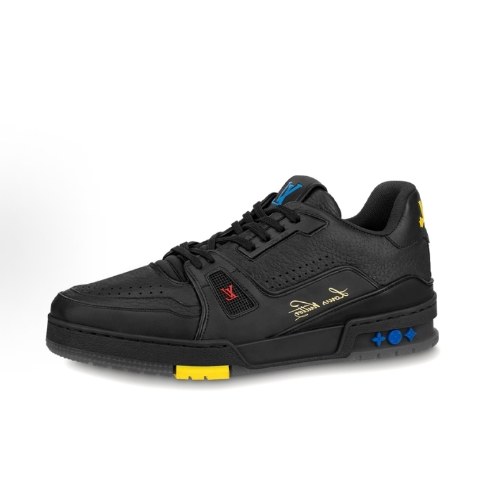 LOUIS VUITTON Trainer Round-toe lace-up low-top fashion sneakers for men and women in multiple colors