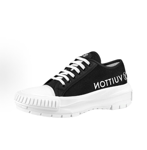 LOUIS VUITTON Squad leather fashion round-toe low-top thick-soled shoes for women, light blue