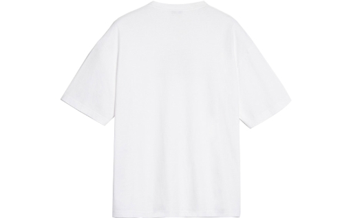 A Balenciaga short-sleeved T-shirt with a lock Logo and letter print on the chest, black for men and women