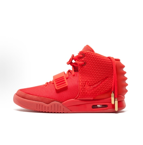 Nike Air Yeezy 2 nrg kanye west shock-absorbing high-top retro basketball shoes for men and women in grey and white