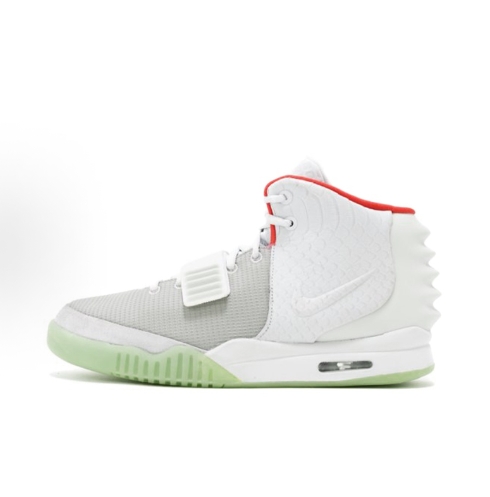 Nike Air Yeezy 2 nrg kanye west shock-absorbing high-top retro basketball shoes for men and women in grey and white