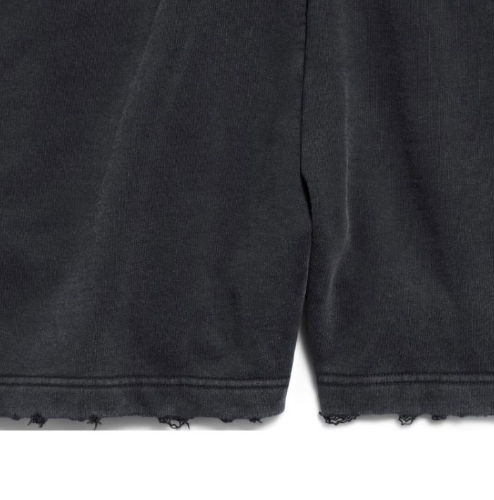 Balenciaga letter pattern printed loose and tight mid-waist three-point casual shorts Regular style men's black