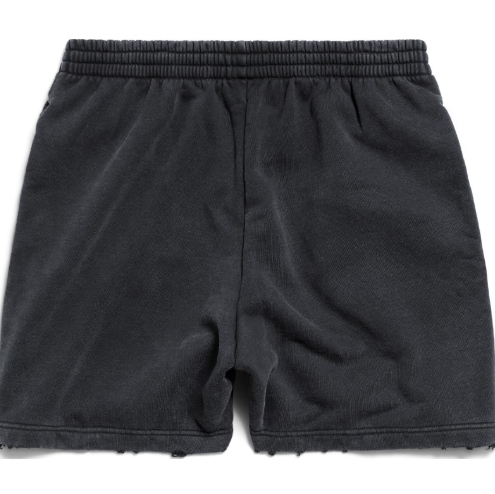 Balenciaga letter pattern printed loose and tight mid-waist three-point casual shorts Regular style men's black
