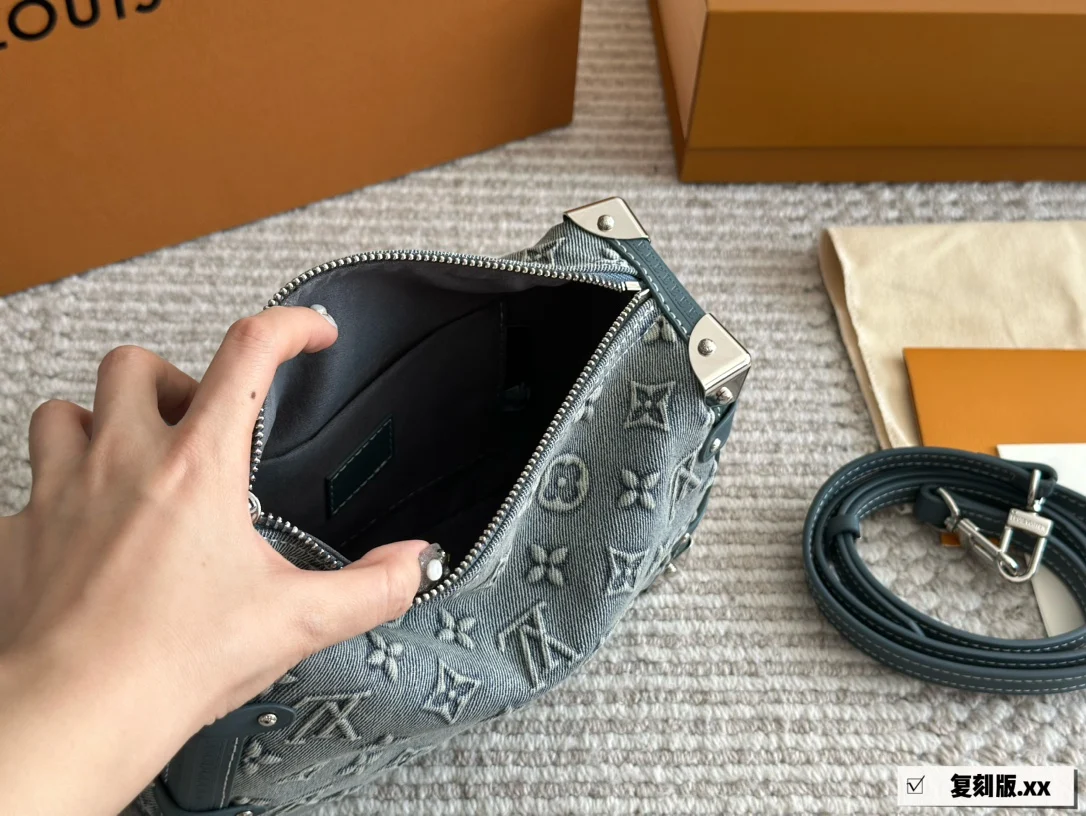 Louis Vuitton Denim Soft Trunk Shoulder Bag Handbag