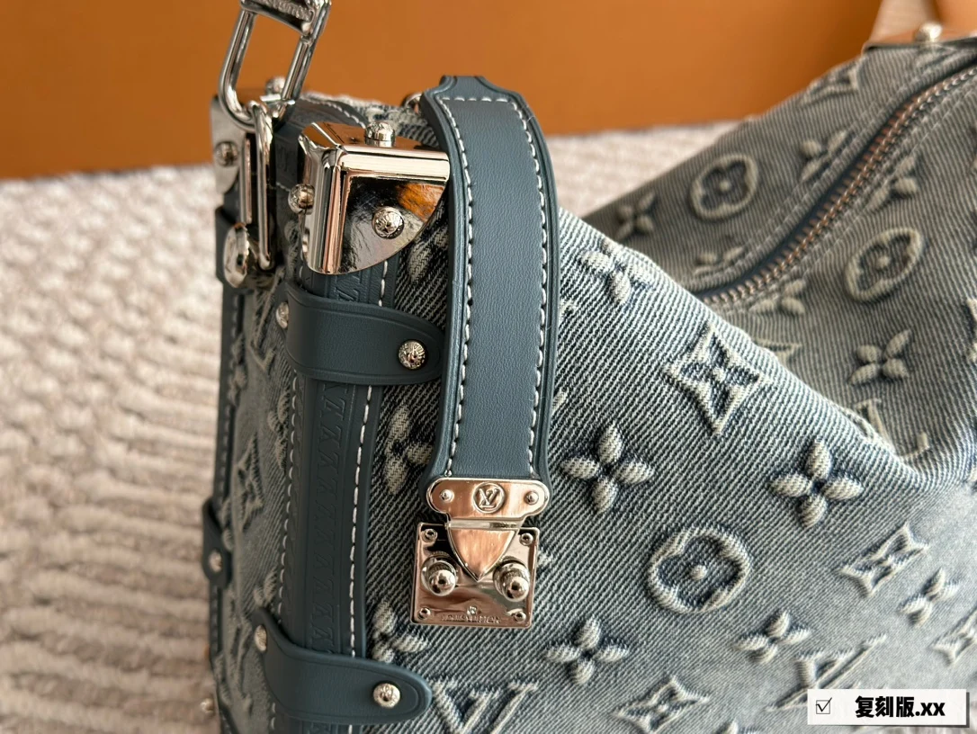 Louis Vuitton Denim Soft Trunk Shoulder Bag Handbag