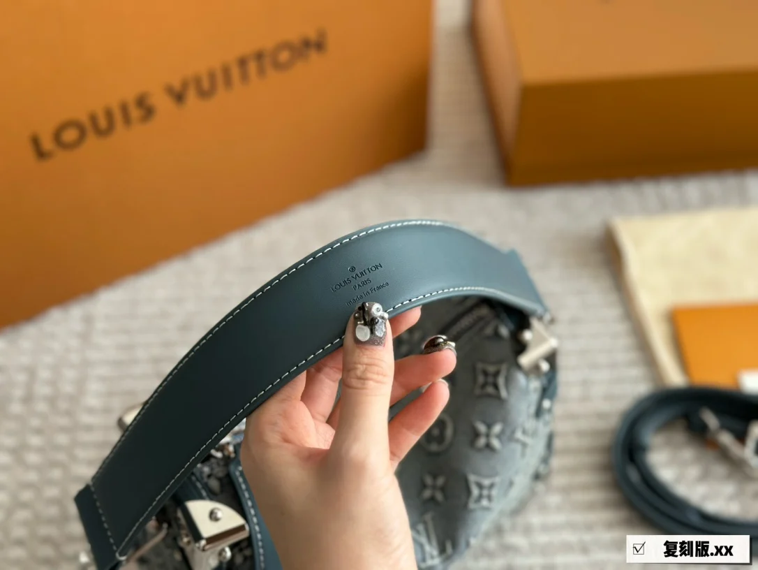 Louis Vuitton Denim Soft Trunk Shoulder Bag Handbag
