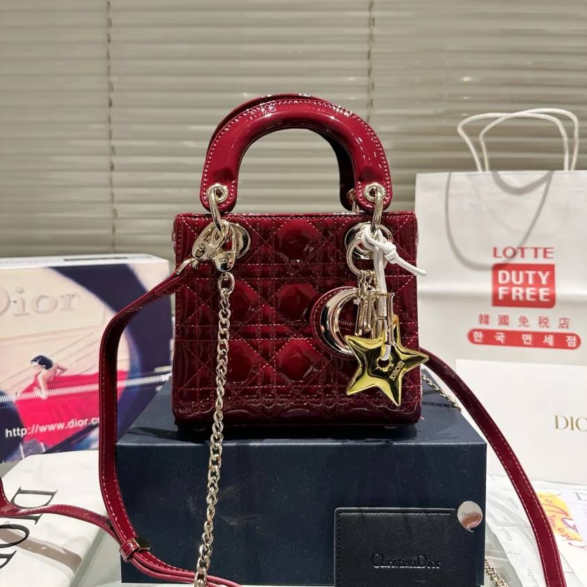 Dior Mini Lady Bag - Lacquered Calfskin