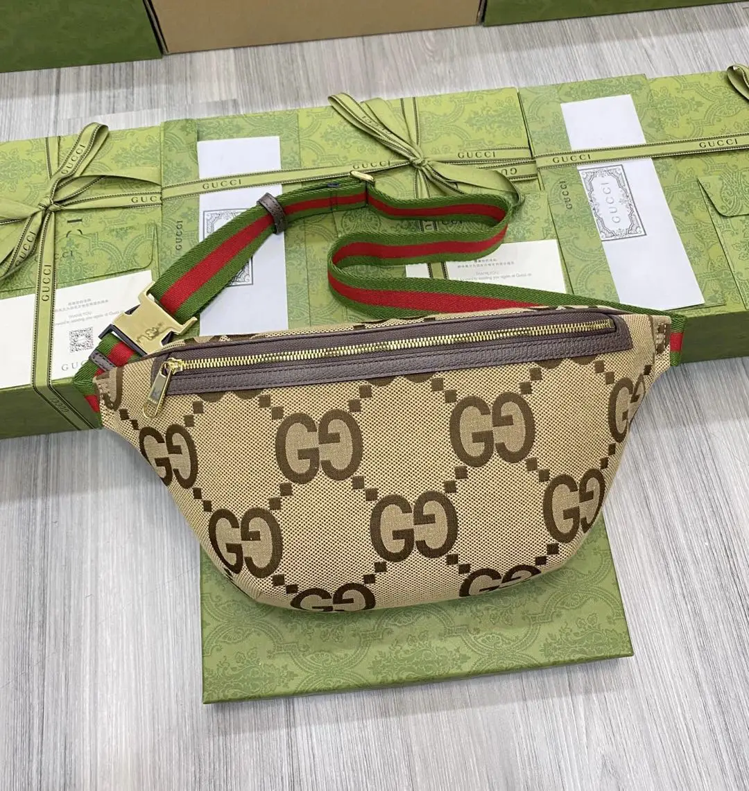 Gucci Canvas And leather Crossbody Shoulder Bag Belt Bag Bumbag