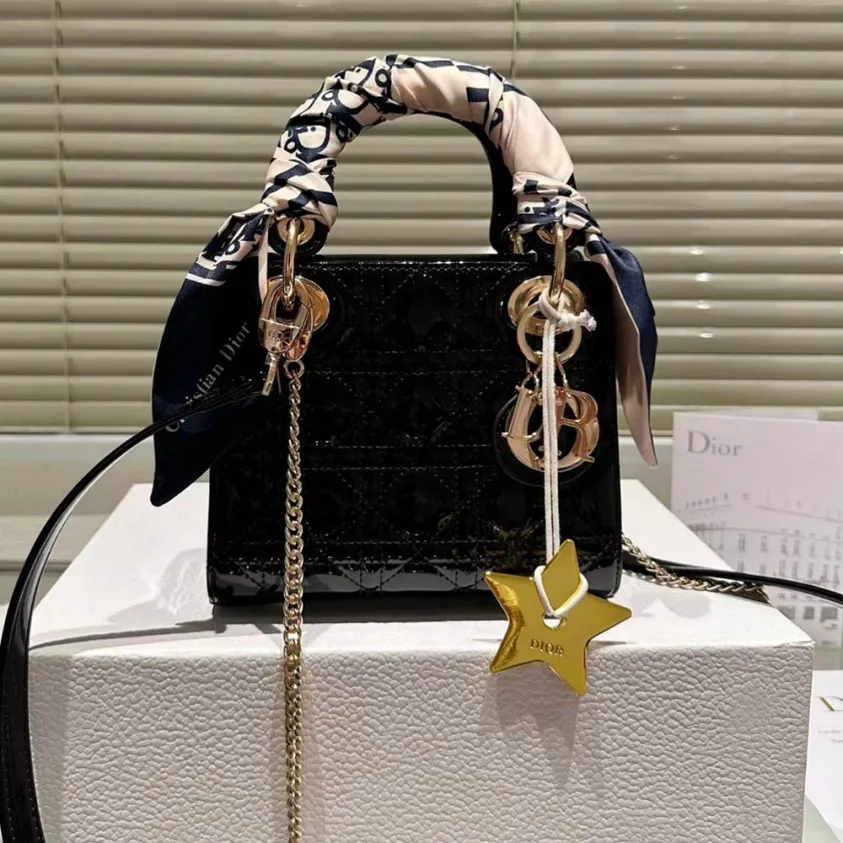 Dior Mini Lady Bag - Lacquered Calfskin