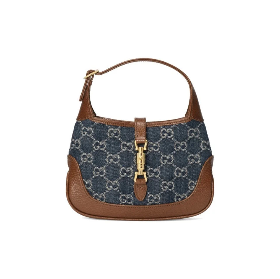 Gucci Jackie 1961 Canvas&Leather Shoulder Bags