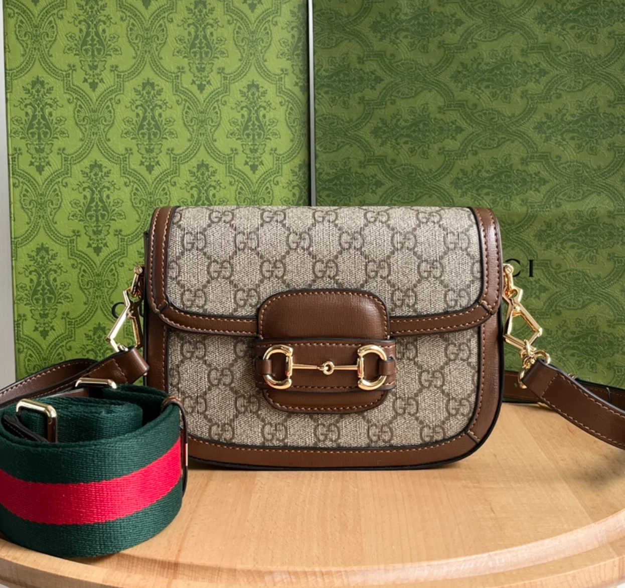 GUCCI 1955 Horsebit Shoulder Bag Mini Handbag