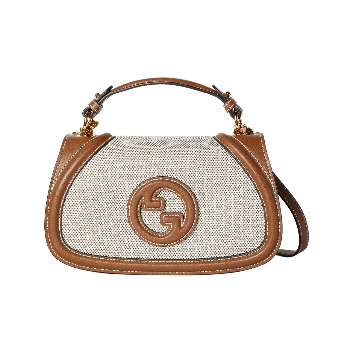 Gucci Blondie Double G Logo Canvas Bag Shoulder Crossbody Tote Bag 815700