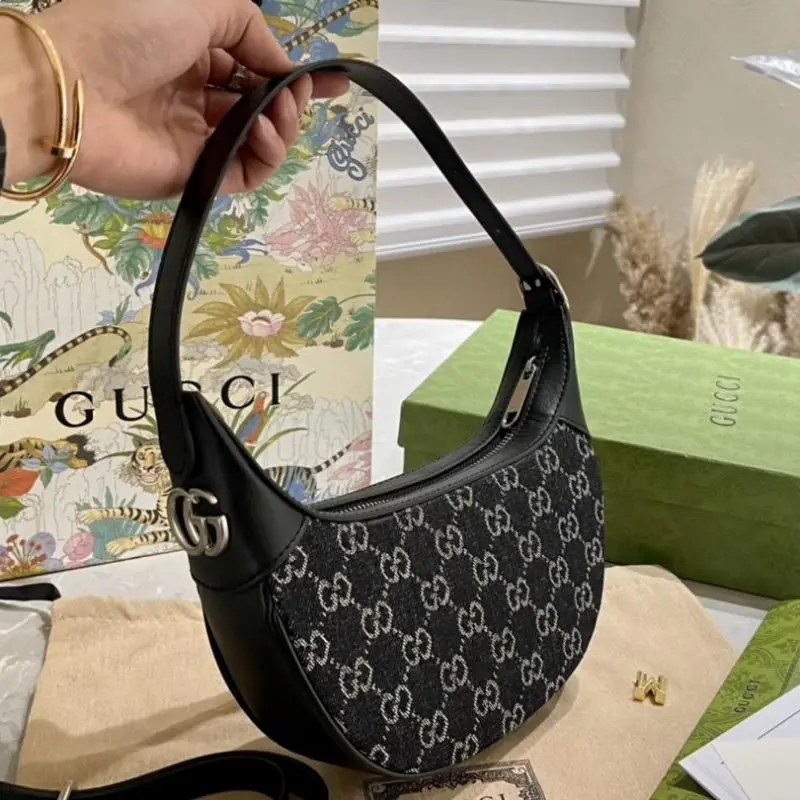 Gucci Ophidia Canvas&Leather Shoulder Bags Handbag