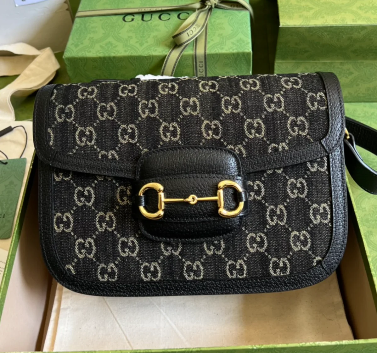 GUCCI 1955 Horsebit Shoulder Bag
