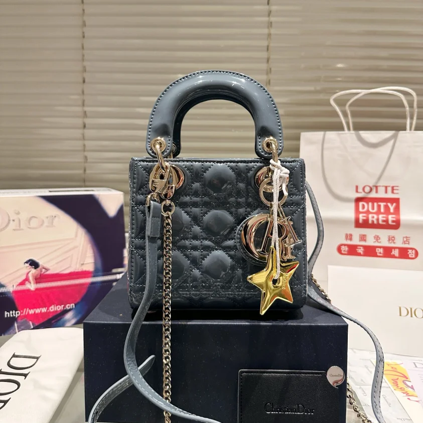 Dior Mini Lady Bag - Lacquered Calfskin