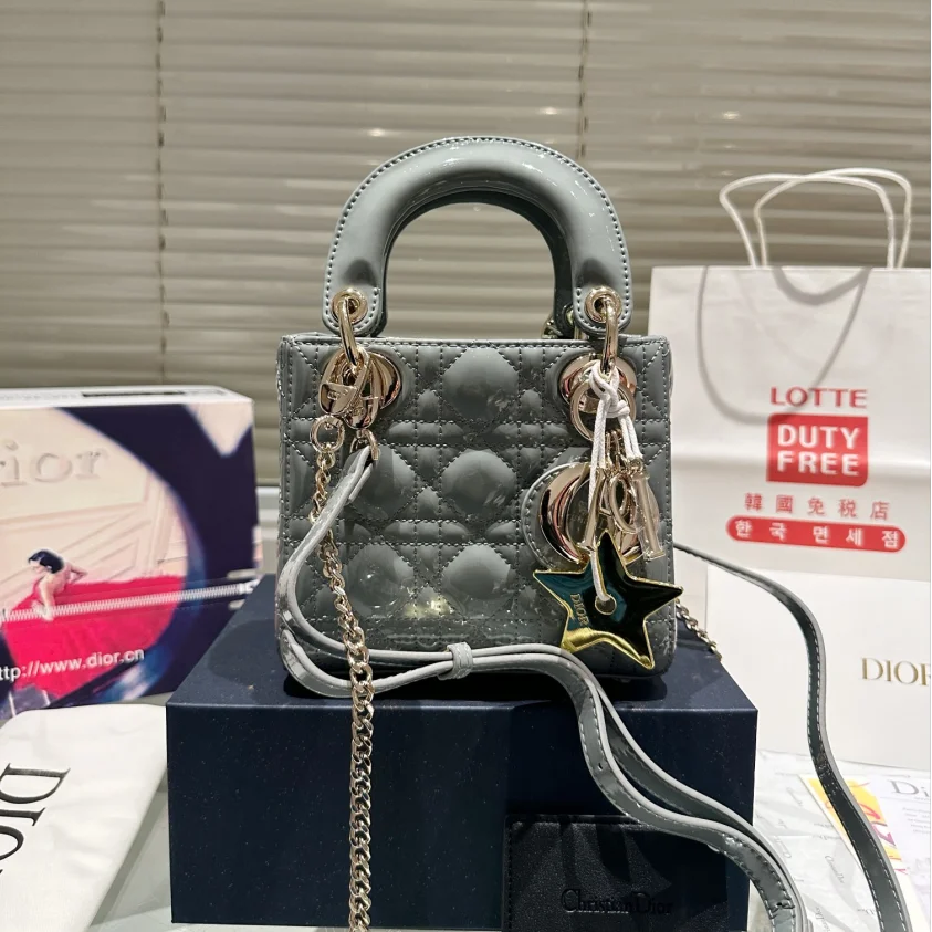 Dior Mini Lady Bag - Lacquered Calfskin