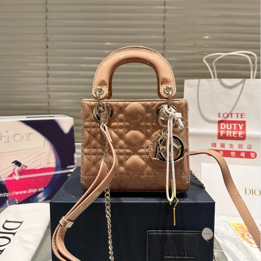 Dior Mini Lady Bag - Lacquered Calfskin