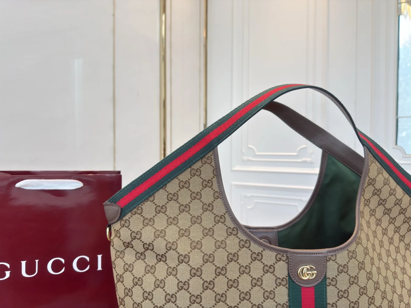 Gucci Giglio Large Canvas Tote Bag