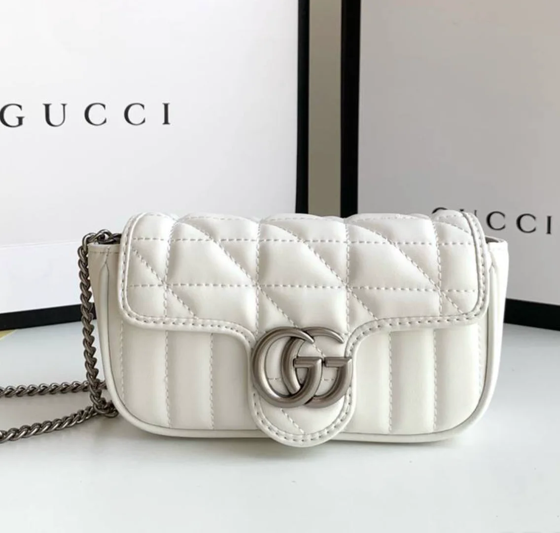 Gucci GG Marmont -Vertical stripes Shoulder Bag Handbag