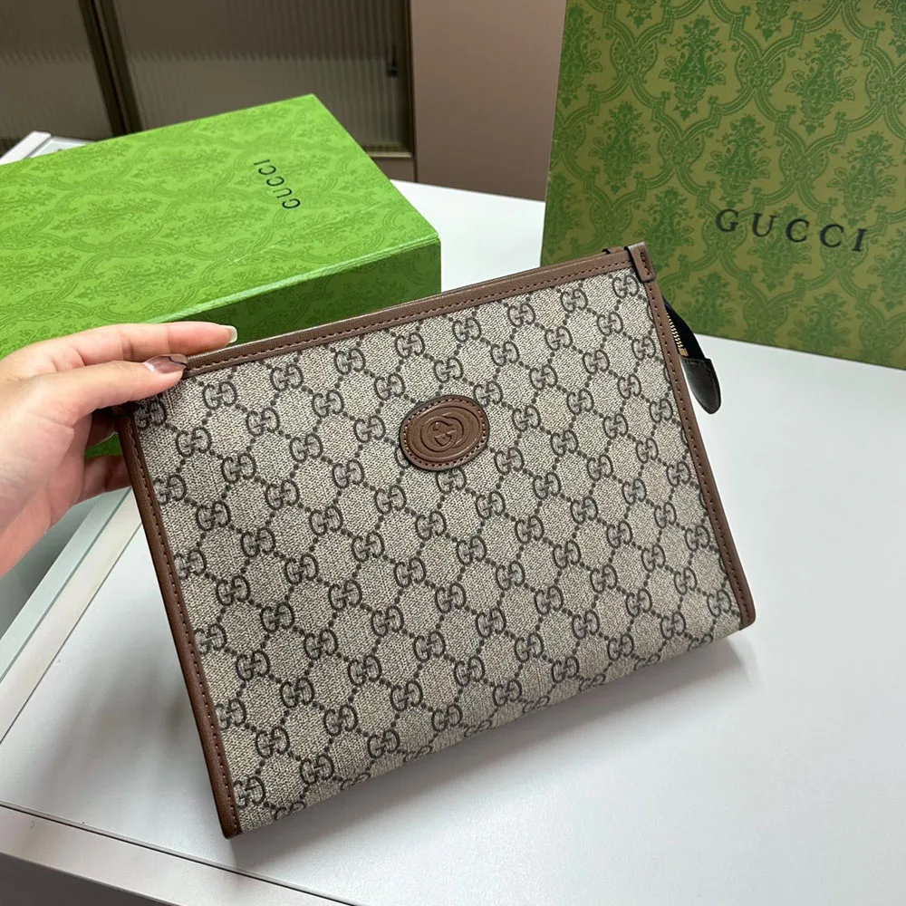 Gucci Unisex Handheld Wallet Bag Clutch Toiletry Bag
