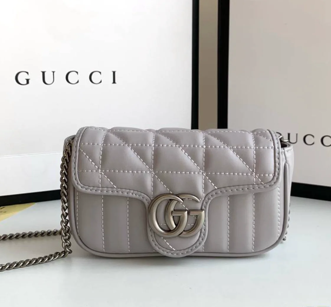 Gucci GG Marmont -Vertical stripes Shoulder Bag Handbag