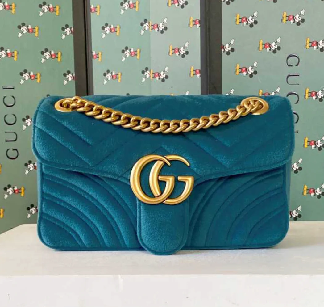 Gucci GG Marmont Velvet Mini Shoulder Bag