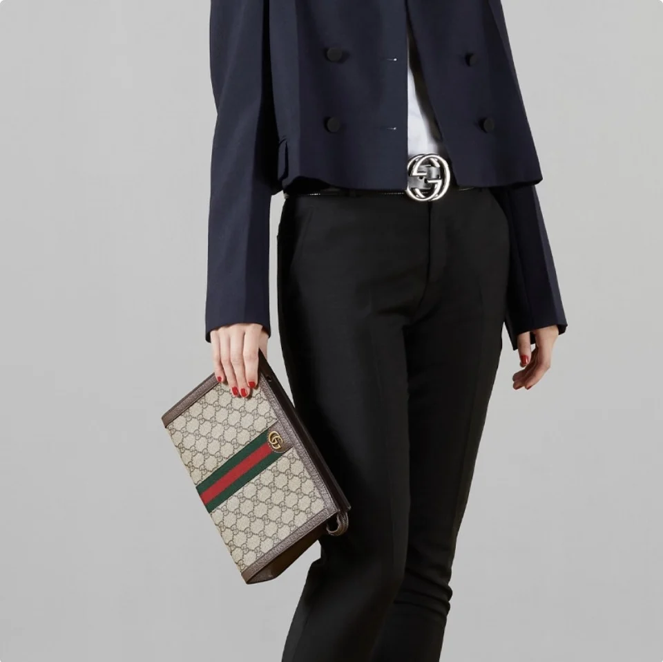 Gucci Unisex Handheld Wallet Bag Clutch Toiletry Bag