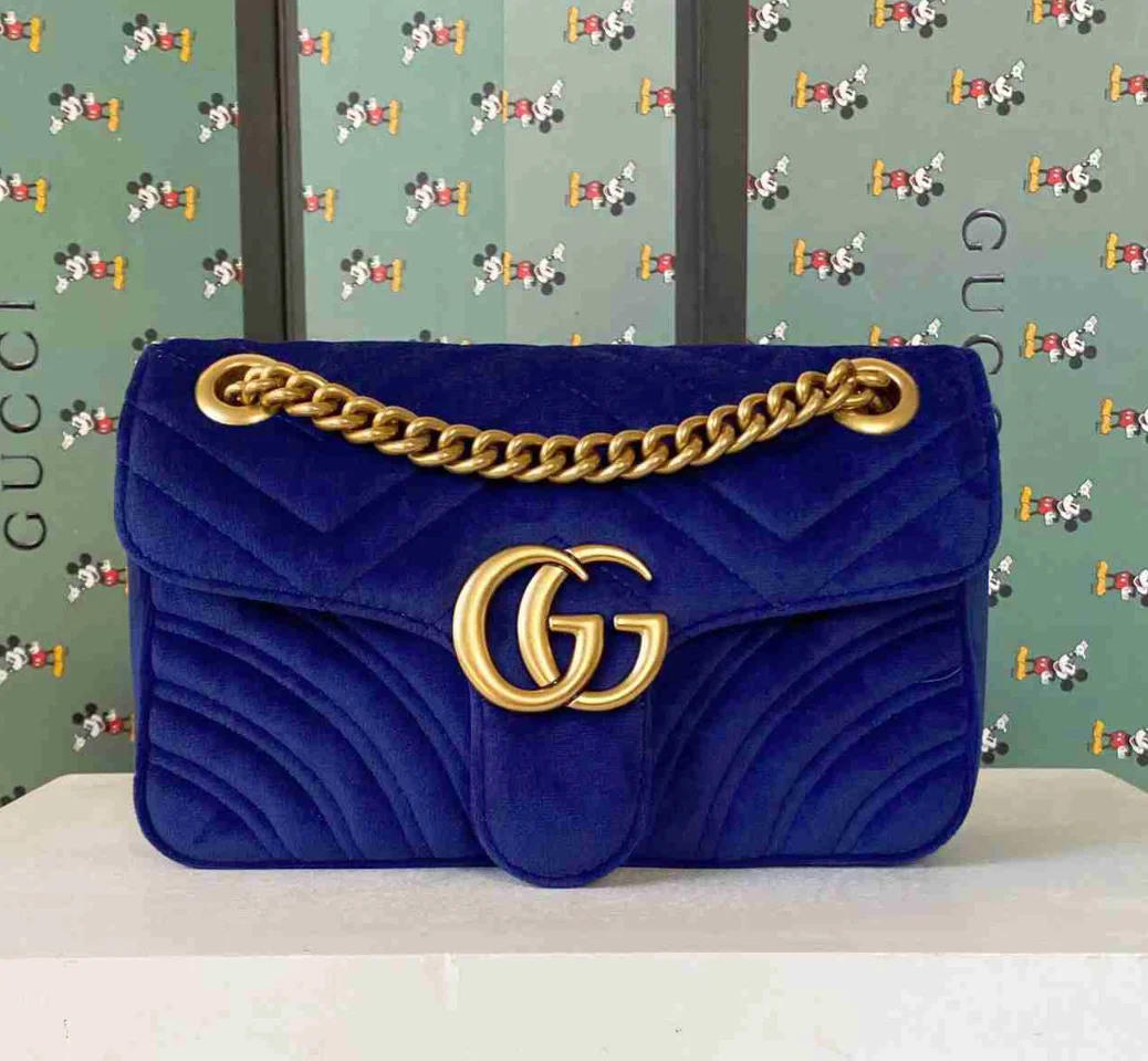 Gucci GG Marmont Velvet Mini Shoulder Bag