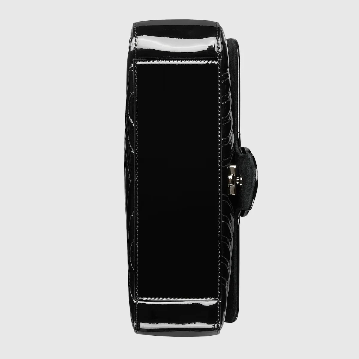 Gucci GG Marmont patent small shoulder bag in patent 10A