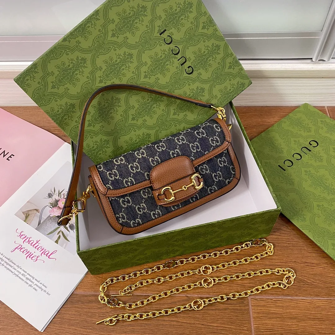 Gucci Horsebit 1955 Baguette Shoulder Bag Handbag