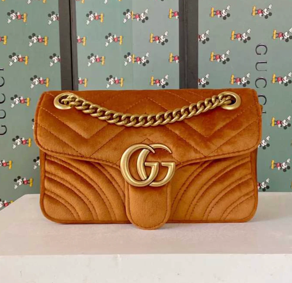 Gucci GG Marmont Velvet Mini Shoulder Bag