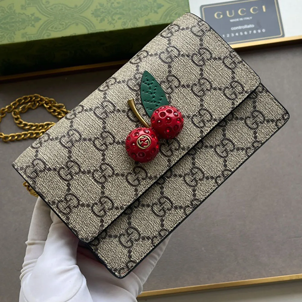 Gucci Cherry Chain Bag& Cherry Wallet