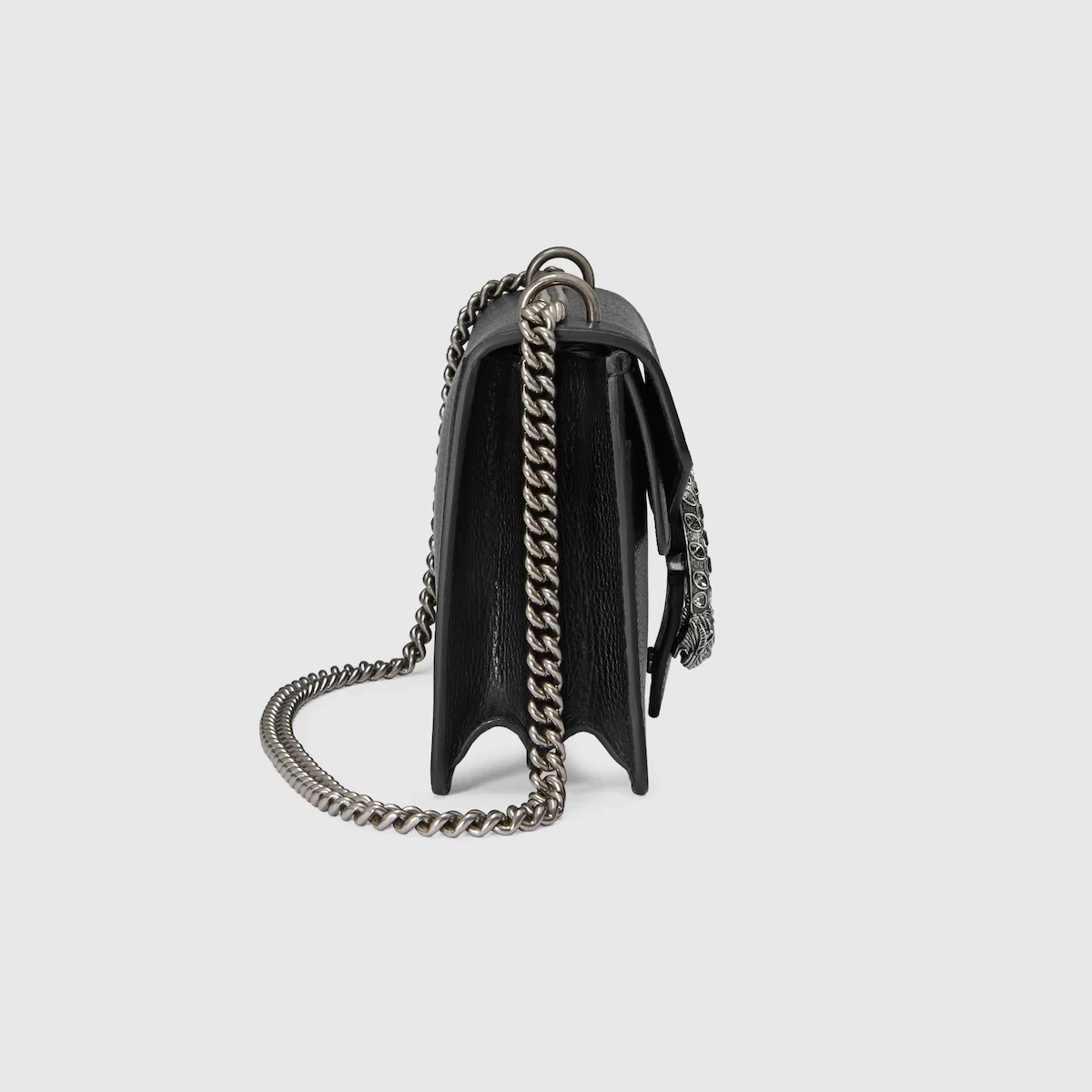 Gucci DIONYSUS GG Black Leather Small Shoulder Bag